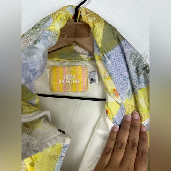 Urban Outfitters Patchwork Oversized Relaxed Boho Kimono Sleeves Jacket Sz S - Picture 6 of 10